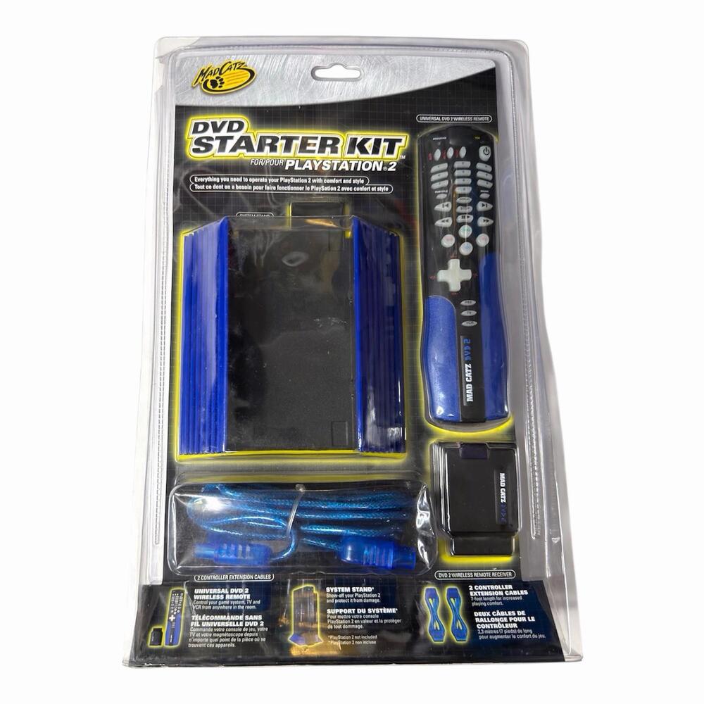 Mad Catz DVD Starter Kit 08291 Sony Playstation 2 PS2 NEW Sealed Vintage 2001